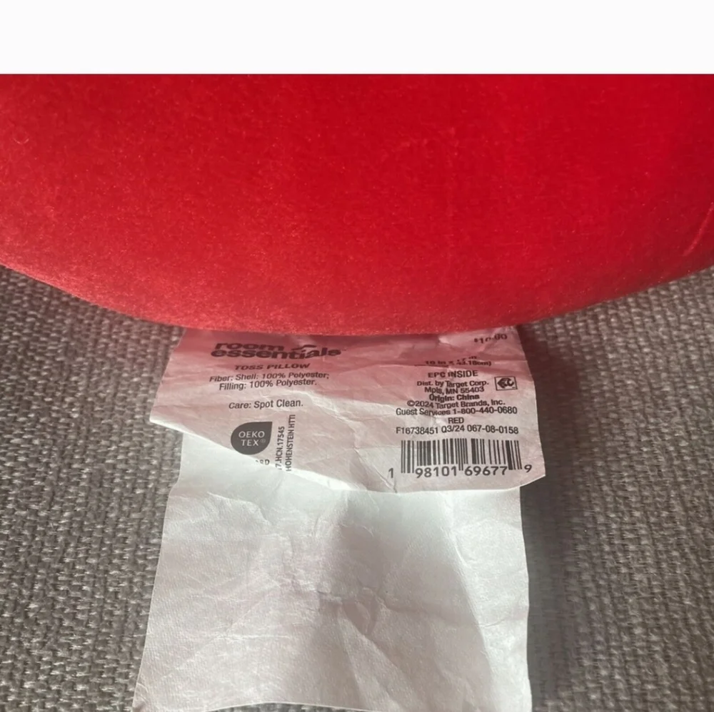 Plush Lip Shaped Toss Red - Room Essentials